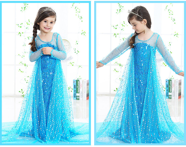Snow Queen Chirim Princess Dresses Love Sand Girls Children's Festival Ocean Dress Summer Children Ai Shaelsa Long Dress