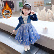 Snow Chic Edge Plus Suede Love Salsa Dress Girl Fall Long Sleeve Tennis Dress Children Baby Aisha Princess Dresses