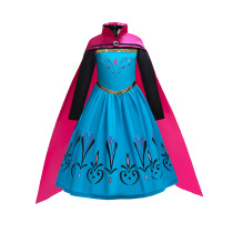 20.21 million Halloween Frozen anna Princess anna dress girls long-sleeve dress childrens clothing