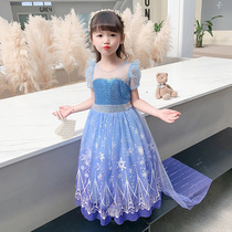 Snow Chic Edge Love Sand Princess Dresses Girls Summer Dress Dress New Children New versions Birthday Dress dress Summer