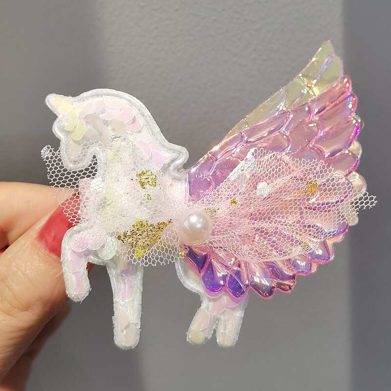 ins Pony Necklace Headband Children's Hair Accessories Unicorn Hairpin Side Clip Angel Wings Unicorn Hair Clip ins Pony Necklace Headband Children's Hair Accessories Unicorn Hairpin Side Clip Angel Wings Unicorn Hair Clip
