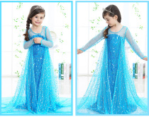 Ice Queen Pocahontas Princess Dress Elsa Girls Childrens Day Dress Summer Children elsa elsa long dress