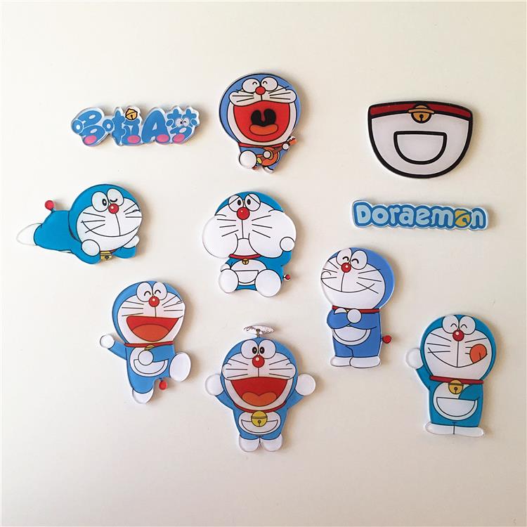 Korean creative vibrato 3D stereoscopic refrigerator sticker Nordic ins decorative magnetic food set of cute magnets