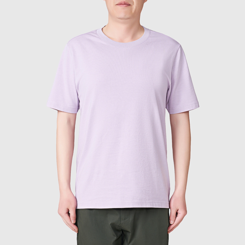 Luzhou Shiwuji Ada10042 Men's Short-Sleeved T-Shirt, Round Neck, Solid Color, Basic Versatile Casual T-Shirt