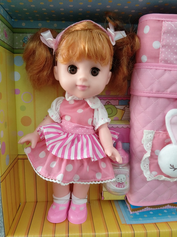 Xuất khẩu búp bê mô phỏng trẻ em Hàn Quốc đồ chơi thỏ trắng dây đeo chai ma thuật cô gái quà tặng - Đồ chơi giáo dục sớm / robot đồ chơi thông minh cho bé