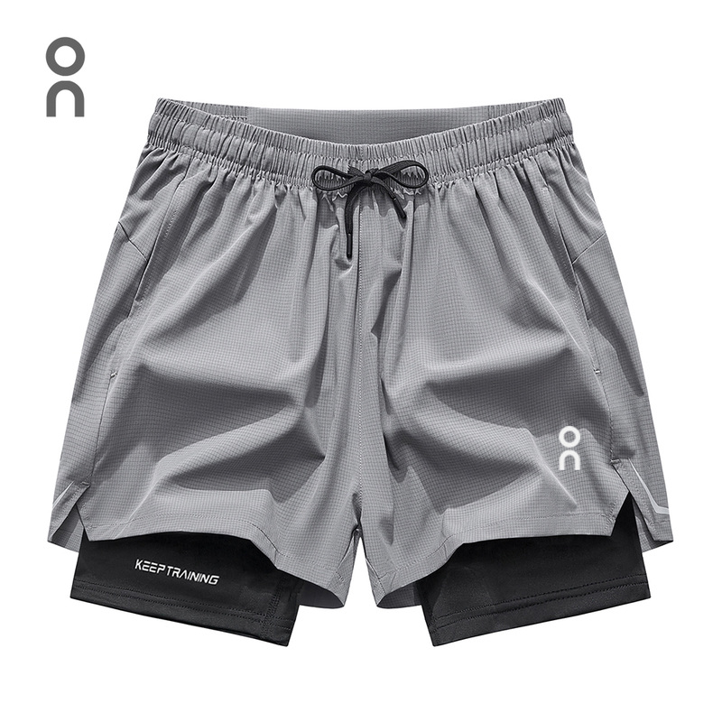Back Waist Pocket, Faux Two-Piece Summer Sports Shorts for Men and Women, Quick-Drying Three-Quarter Length Running Training Fitness American-Style Track and Field Back Waist Pocket, Faux Two-Piece Summer Sports Shorts for Men and Women, Quick-Drying Three-Quarter Length Running Training Fitness American-Style Track and Field