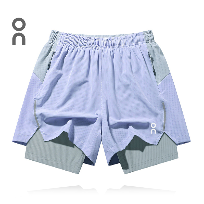 Fake Two-Piece Summer Sports Shorts for Men and Women, Quick-Drying Three-Quarter Length Running Training Fitness Inner Shorts, Anti-Exposure for Physical Exams and Track and Field