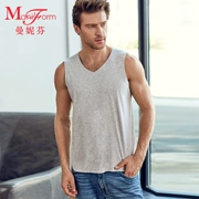 Mani Fen Thời trang nam V-Cổ Vest Cotton Mo Mo Shurou Dàn Vest Thoải mái Casual Casual Trang chủ