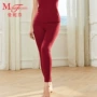 Manifin cao eo đôi ấm quần dài quần nữ mùa thu và mùa đông quần legging dày quần ấm quần legging lửng