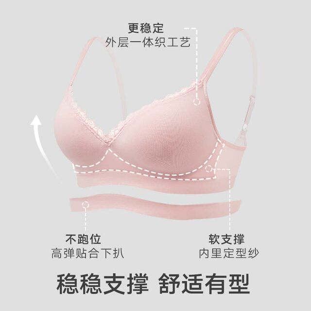 Maniform Comfortable Wireless Bra Cotton Thin Seamless Underwear Soft Support Women's Sexy Lace Bra