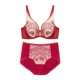 Mannifen bra set Paris love full cup ổn định điều chỉnh U hơn so với áo bông cotton ngực lớn + quần nhỏ