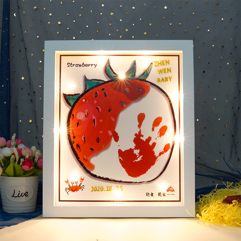 Baby Kids Diy lovers palm print Souvenir Photo Frame Creative Paint Colorful Graffiti Painting Gift Shake