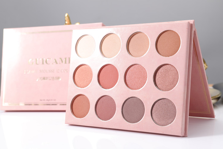 Mới ngọn lửa mousse tăng đĩa rung 12 màu phấn mắt rượu vang đỏ khô tăng nhẹ nhàng net mắt đỏ bóng đĩa bảng mắt morphe jaclyn hill