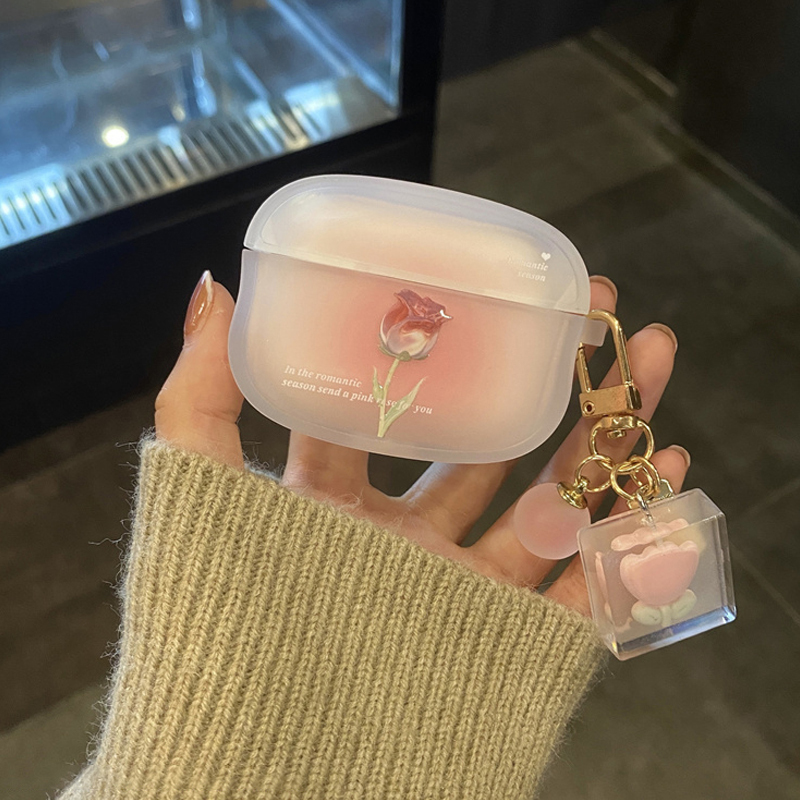 Bluetooth Earphone Case with Rose Gradient Pink Suitable for Airpodspro3 Protective Case Apple Earphones 2Nd Generation and 4Th Generation