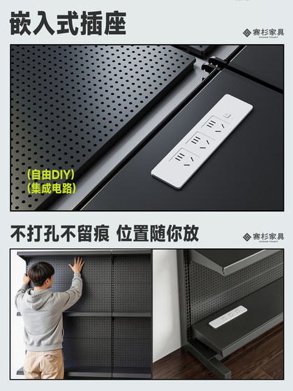 Outdoor Equipment Pegboard Storage Rack for Hiking and Camping, Metal Display Shelf for Tool Storage and Display, Decorative Wall