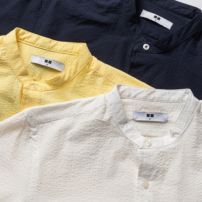 The Margin Fabric is the Focus Island Bubble Yarn Summer Men Fashion Casual Short Sleeve Shirt Tide Shirt 3002