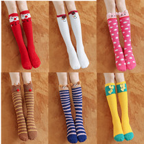 Long cylinder and knee coral suede Sox Childrens autumn and winter style Gardown thickened Winter Warm Sleep Home Floor Calf Socks