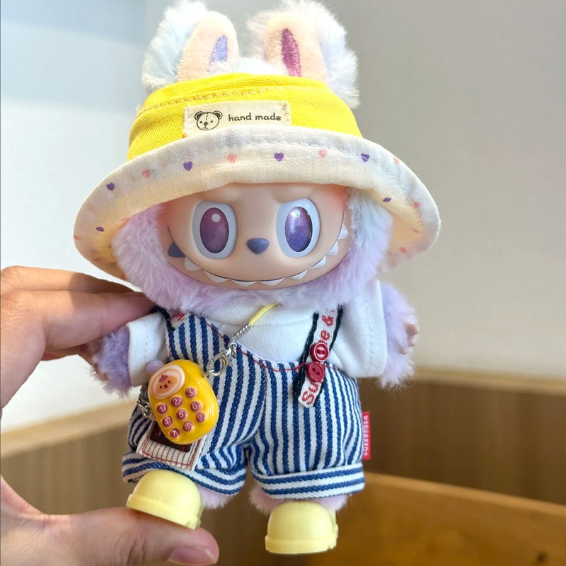 Lucky Labubu Doll Clothes First, Second, and Third Generation 17cm Labubu Clothes High-Energy Joyful Loyalty Outfit Set
