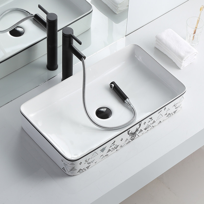 Nordic Table Basin Wash Basin Bathroom home washbasin Makeup Room Art Wash Surface Pool Single Sink minimalist Balcony Basin