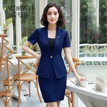  Norman Ji Korean version of the temperament simple professional suit suit short-sleeved commuter suit manager overalls slim and thin