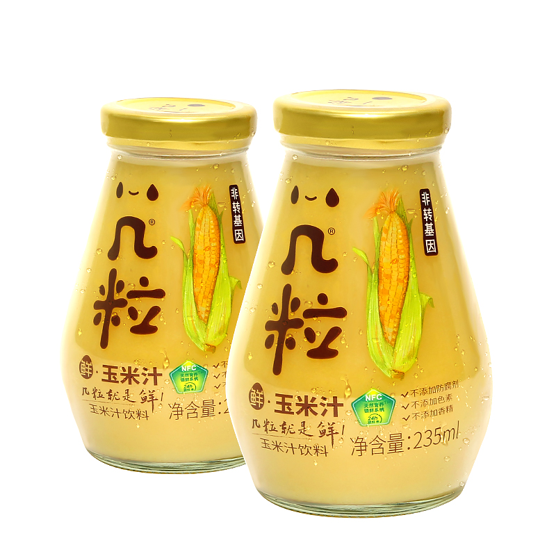 几粒 NFC鲜玉米汁饮料235ml*6瓶谷物饮料整箱代餐饱腹蔬果汁 包邮