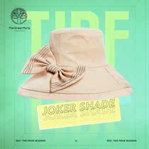 TheGreenParty Korean version spring and summer sunscreen butterfly knot wide eatery fisherman hat sunhat