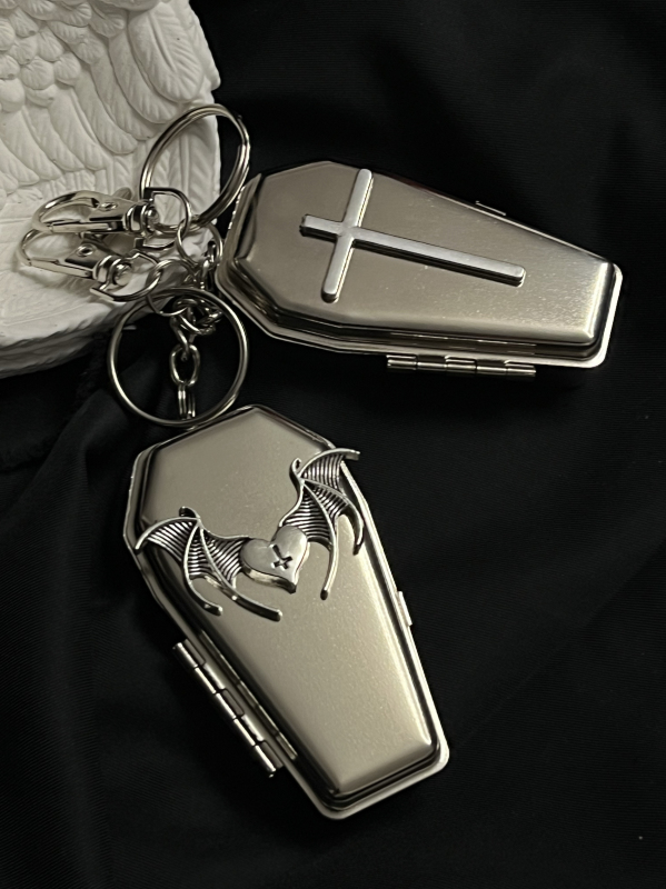Yazi Original Design Couple Mini Ashtray Gothic Subculture Dark Gift Best Friend Keychain