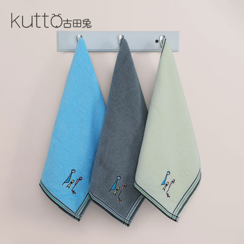 Ai-herb antibacterial towels thicker than pure cotton-absorbing adults wash their faces and bathe adults' household soft couple models