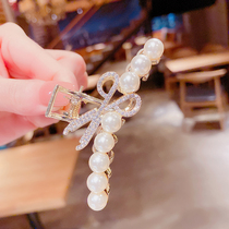 South Korea 2022 New Advanced Sensation Pearl Hair Clip Grip Clip Fashion Scissors Hairpin Net Red Back Brain Spoon Hair Accessories