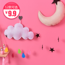Handmade cloud Moon three-dimensional hanging ornaments room dormitory wall decoration pendant girl heart New Product