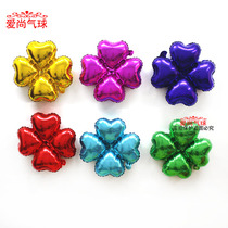 Four-leaf clover balloon anniversary store decoration decoration anniversary event opening Daji store front column aluminum film balloon