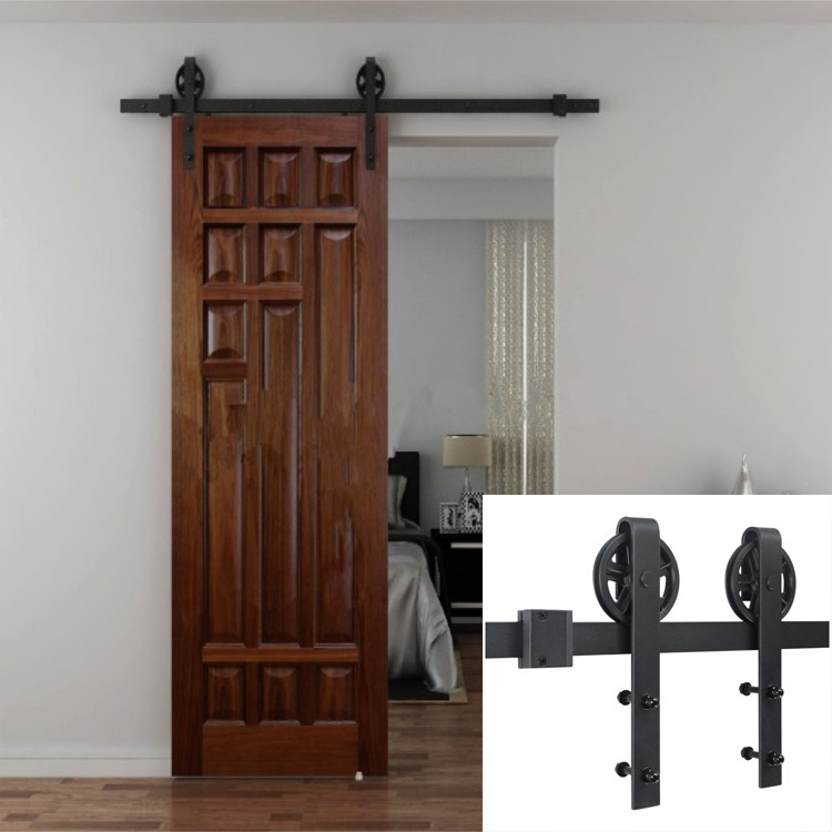 Barn door big wheel hanging wheel hanging wheel hardware full set of accessories sliding door sliding door warehouse door pulley rail guide rail