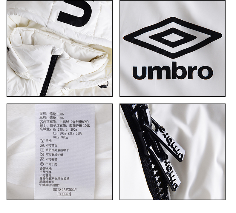 Umbro UMBRO mới 2018 thu đông nam dài áo khoác trùm đầu áo khoác thể thao phù hợp với áo khoác - Thể thao xuống áo khoác áo phao lông vũ nữ dáng dài