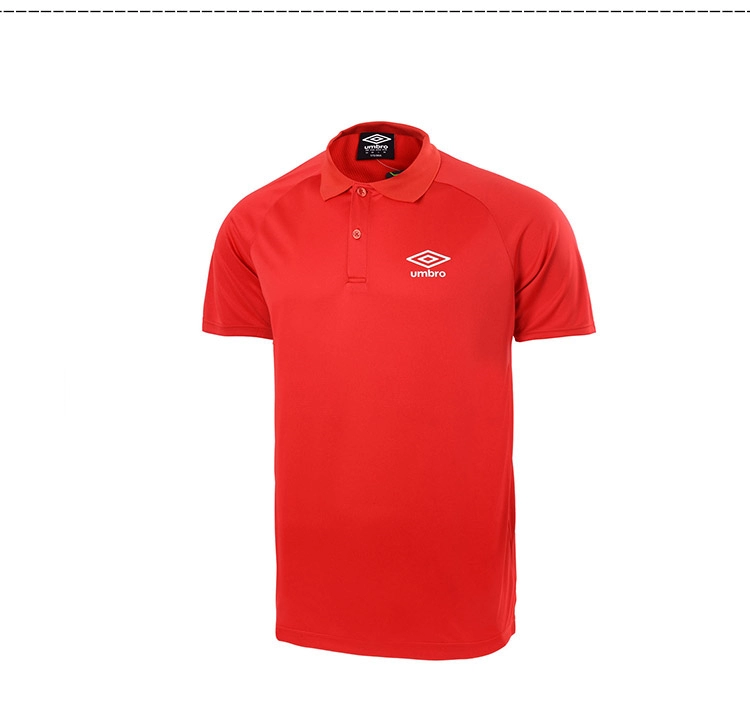 Nhanh tay làm khô quần áo Umbro đích thực quần áo nam thấm mồ hôi thể thao và giải trí thể thao rắn màu áo polo ngắn tay - Áo polo thể thao
