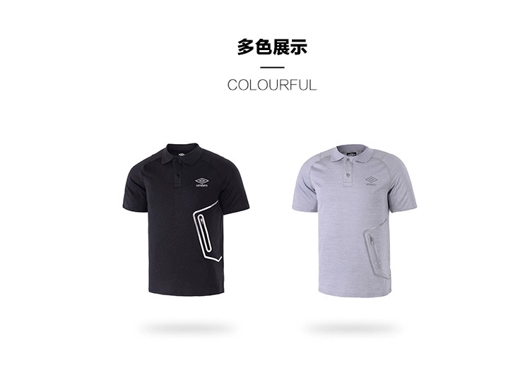 Umbro UMBRO chính hãng áo polo ngắn tay nam mùa hè mới đào tạo toàn diện kinh doanh bình thường tay áo ngắn - Áo polo thể thao