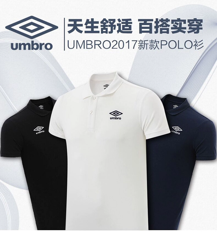 Umbro Yinbao chính hãng đơn giản áo sơ mi polo ngắn tay nam mùa hè Ouwen với áo sơ mi polo thể thao cùng áo - Áo polo thể thao