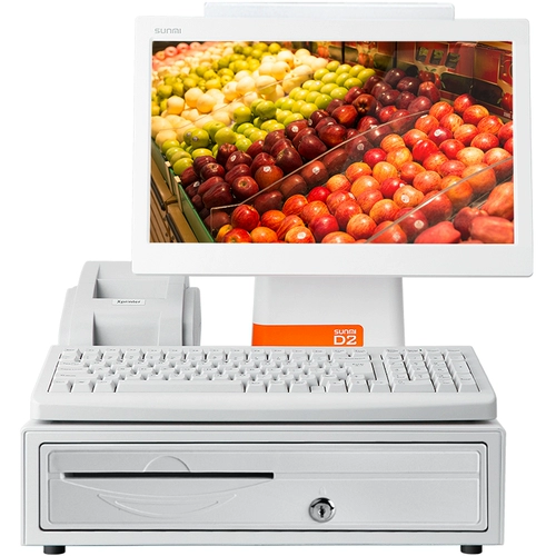 Sunmi Shangmi D2 Двойной кассир с экраном, все -в одном машине, одежде, шляпах, косметике, материнской и детской домашней зоне, на лице -к Хуманскому магазину универмага универмага супермаркета.