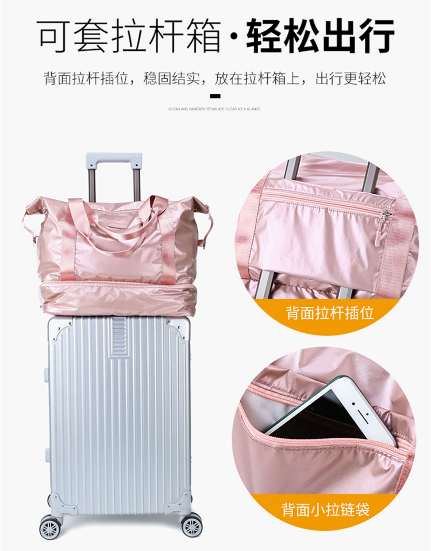 Túi du lịch nữ xách tay lưu trữ ánh sáng Phiên bản Hàn Quốc của phụ nữ khoảng cách ngắn dung lượng lớn lưới màu đỏ du lịch túi thể dục túi hành lý - Túi du lịch túi du lịch adidas