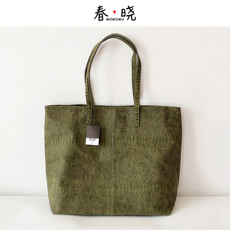 Chunxiao Foreign Trade Original Single Women's Bag European and American Snake Pattern Large-capacity Tote Bag Shoulder Bag Simple Casual Versatile Trend