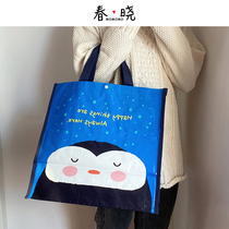 Chunxiao exports Korea single large capacity cute cartoon pattern shopping bag weaving environmentally friendly bag shopping bag