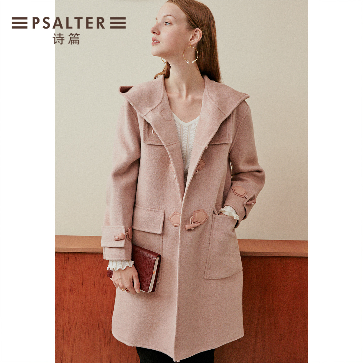 2019 Winter Academy New Gió bò Horn Buckle len Coat Coat nữ bóng Thánh Vịnh nữ