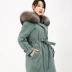 Yinger Poem Winter School Vượt qua Nữ Thỏ Fur liner Ren Raccoon Hair Parker Fur - Faux Fur