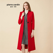 2019 mùa thu / mùa đông mới Red Air dài SleeveEd len Coat Một Buttoned-up Lady Coat Pilkadan nữ