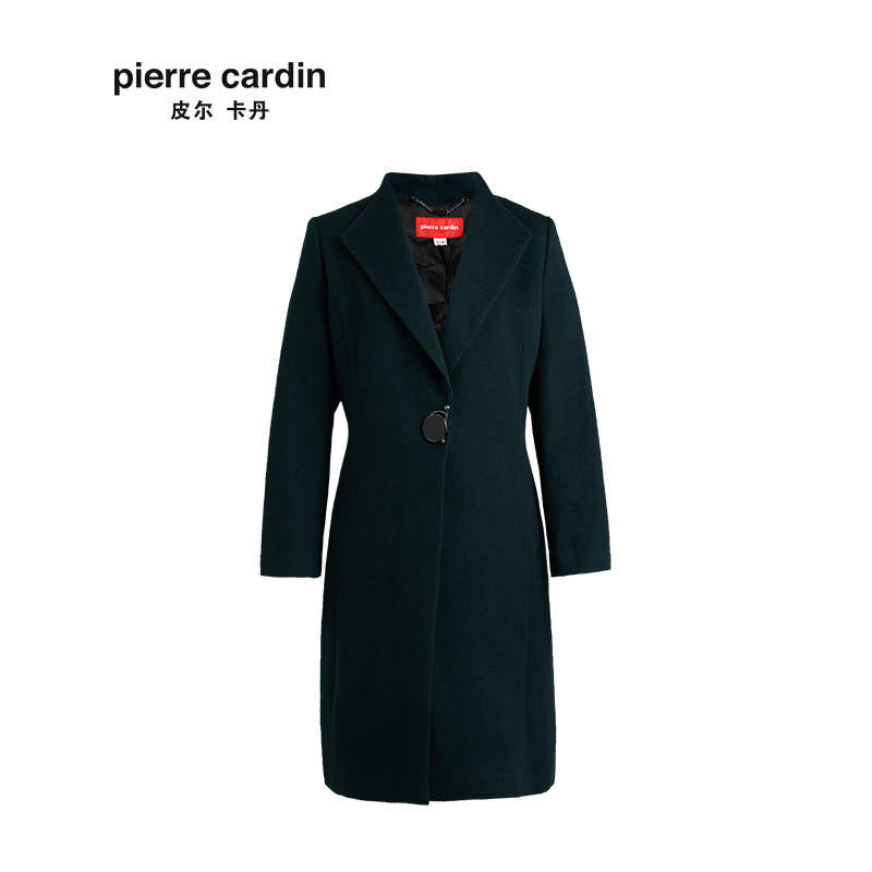 2019 Fall New Ink xanh dài tay Cashmere Coat End-Thoracity Coat tóc Pilkadan nữ