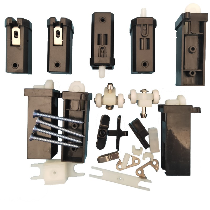 Folding door window screen Dressing Room Yarn Door Kitchen whole set of aluminum alloy Golden Gate accessories Hardware Dressing room Old-style hanging wheel slip