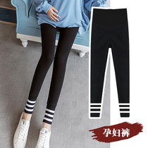 Pregnant women leggings black cotton maternity pants autumn winter plus velvet padded trousers fashion wear ankle-length pants autumn