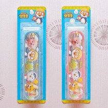 South Korea imported PORORO Lele children stainless steel spoon Fork chopsticks set primary school students spoon chopsticks tableware