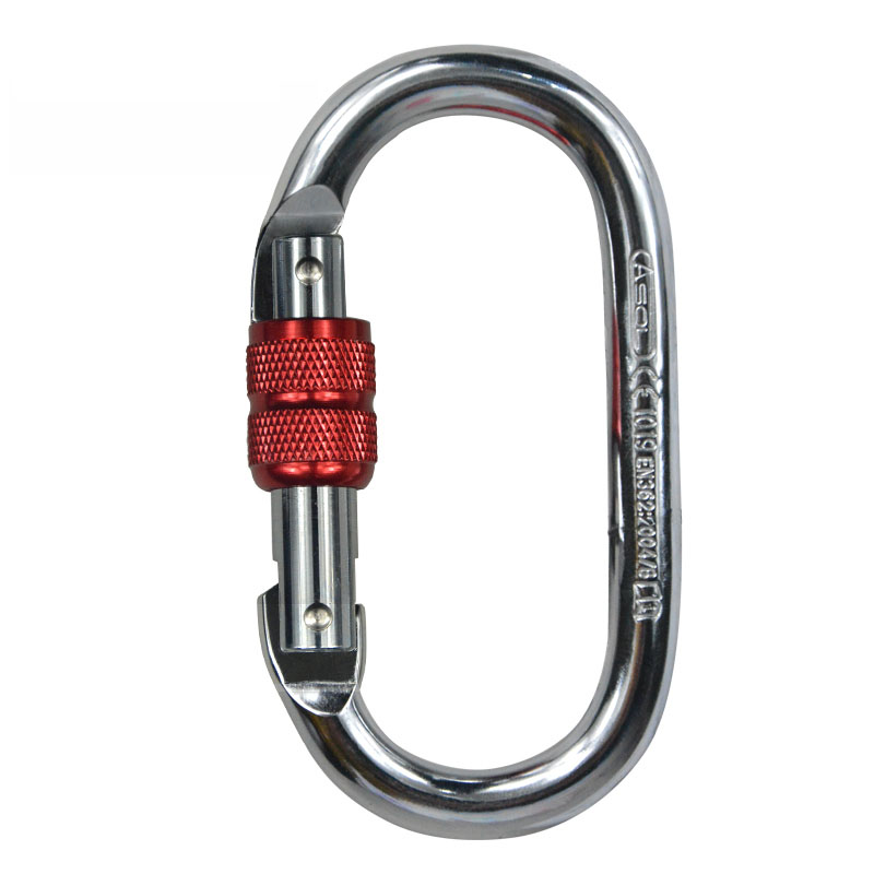 Outdoor gear Quick hanging buckle Mountaineering Safety buckle Fire O-type steel safety hook main lock