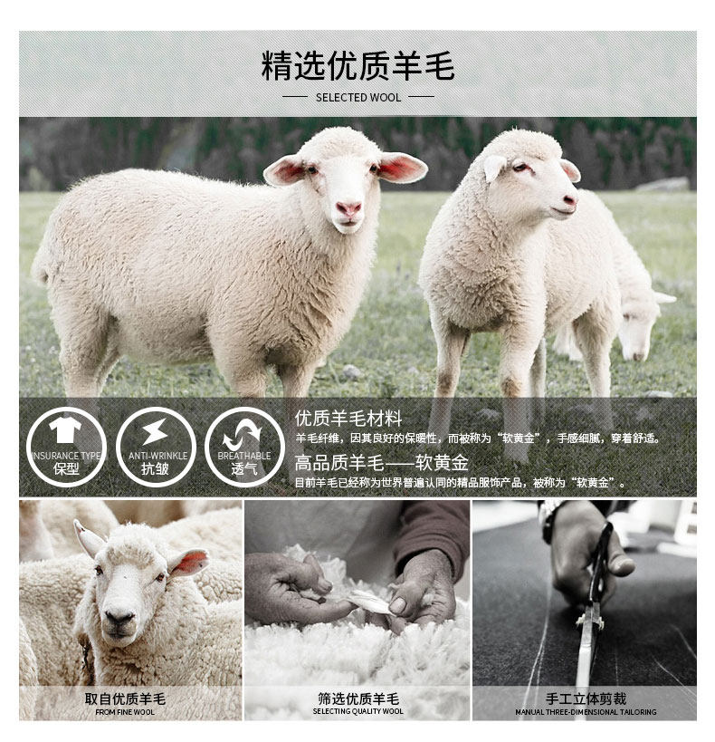 反季清仓 羊毛呢大衣女士通勤西装款 图1
