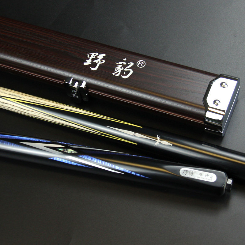 Wild Leopard quasi-god 1 billiard cue 2 Zheng Yubo snooker small head Chinese black eight-way manual white wax single pass